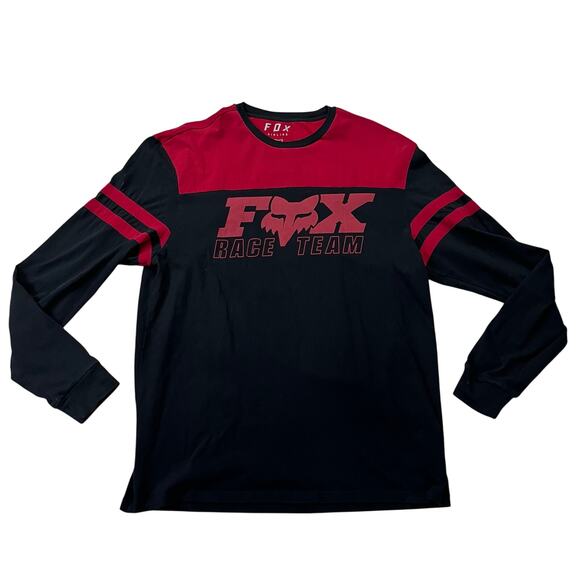 Fox Racing Men's LG "Rage Team" Long Sleeve Red & Black Graphic T-shirt - Picture 1 of 4
